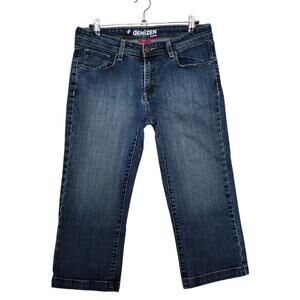 Denizen Levis Womens Capri Jeans Size 10 Blue Mid Rise Straight Flap Pockets